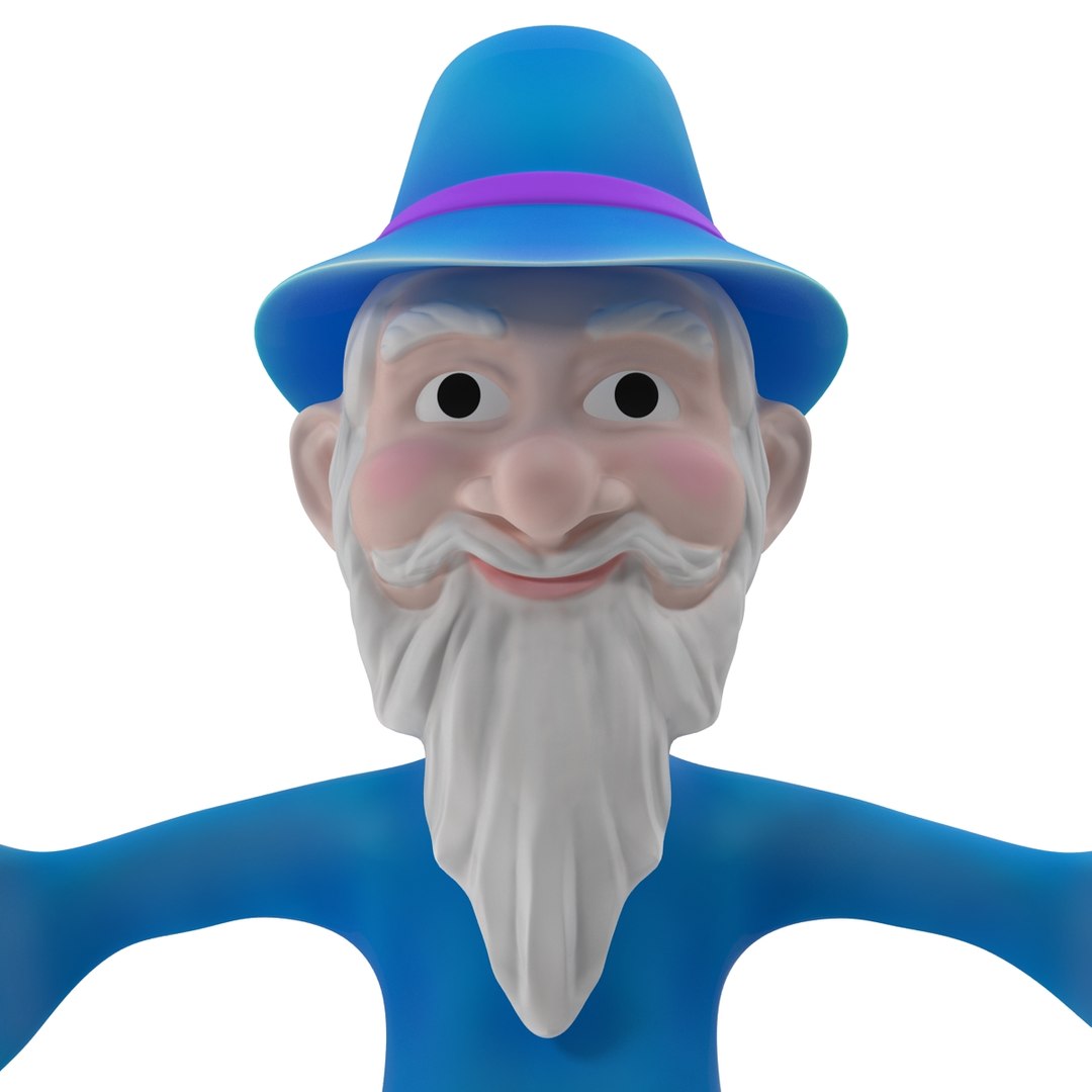 3d cartoon wizard model