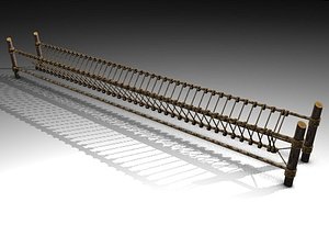 rope ropebridge bridge 3d model
