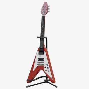 Gibson Flying V Heritage Cherry PBR 3D model