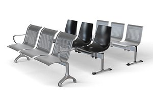 Public Seating Set 3D model