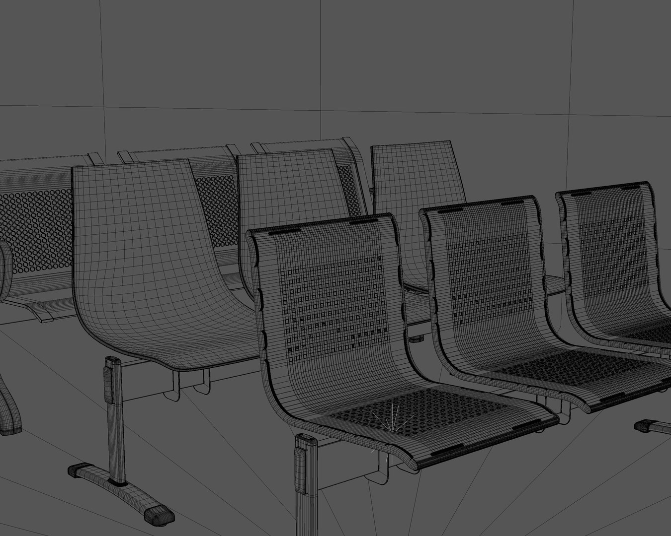 Public Seating Set 3D Model - TurboSquid 2220015