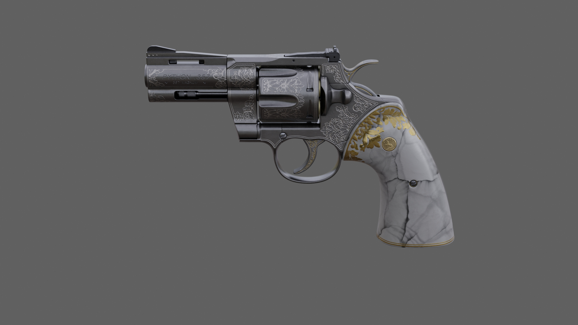 Colt Python 357 3 Inch Engraved 3D Model - TurboSquid 2035911