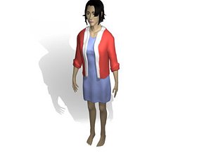 girl woman human 3d obj