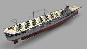 3D japanese aircraft carrier taiho model