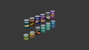 canned peas 3D