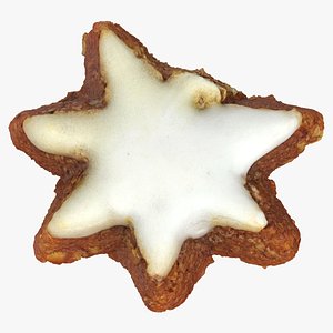 3D White Chocolate Star Cinnamon Cookie 01 Bitten