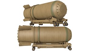 B41 Nuclear Bomb with Airplane Cart