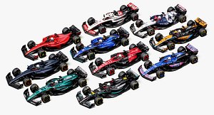 Formula 1 Season 2023 Race Car Collection 3D model