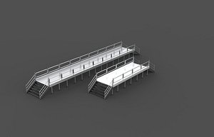 Walkway And Bridges 3D model 3D model