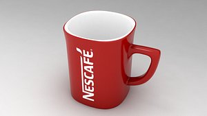 Red Mug Nescafe 3D