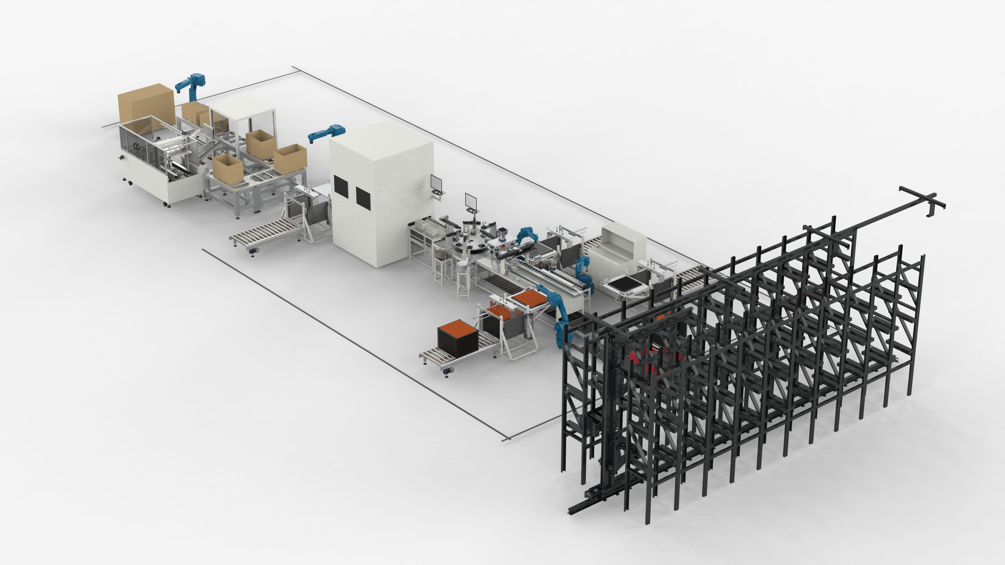 Automatic Midea Microwave Oven Motor Production Line3D模型 TurboSquid