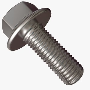 3d hex bolt flange model