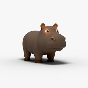 Hippo Cartoon 3D model