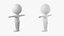 Stickman mignon dans la plate-forme CAT T-Pose