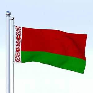 3d flag pole model