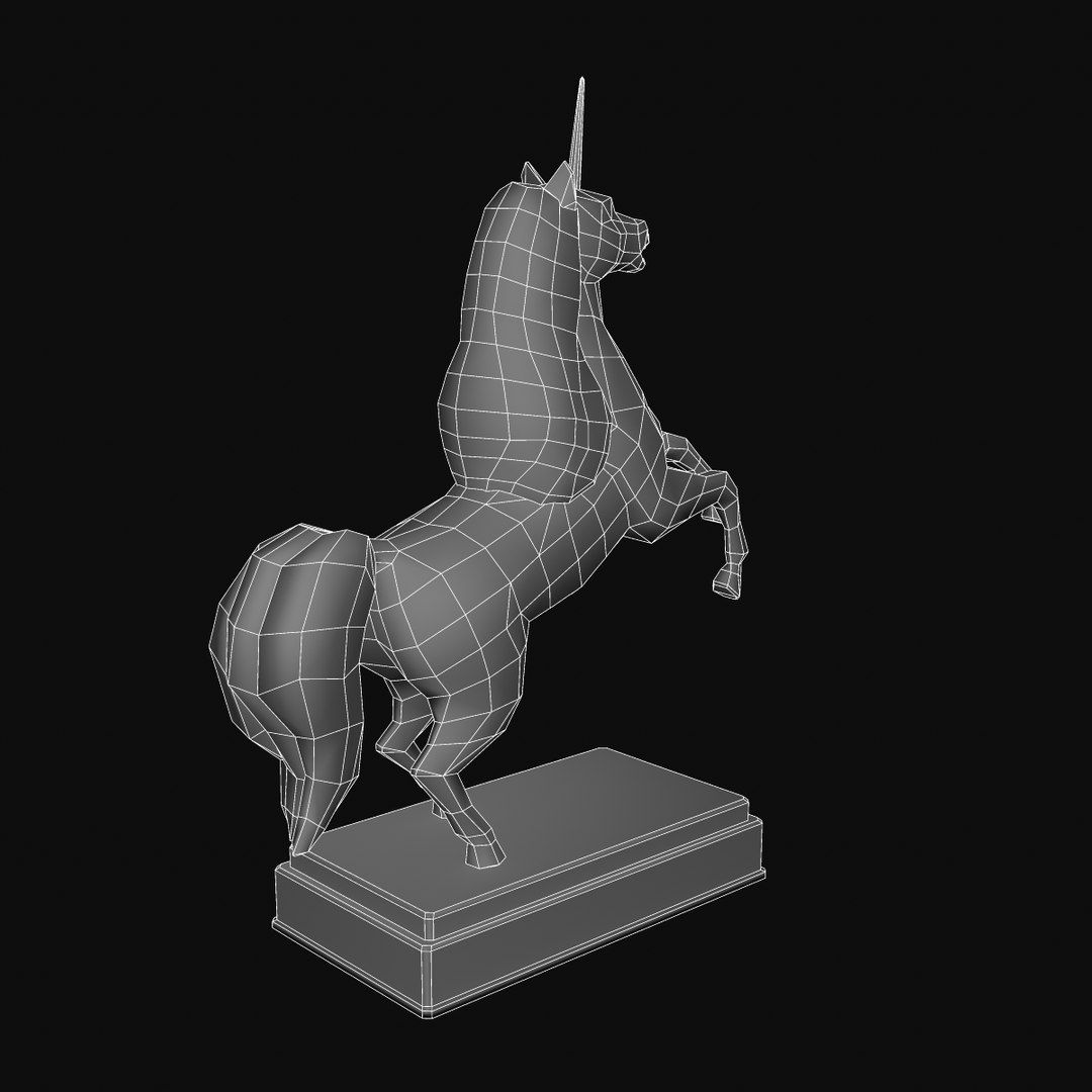 3d Model Of Unicorn Statue