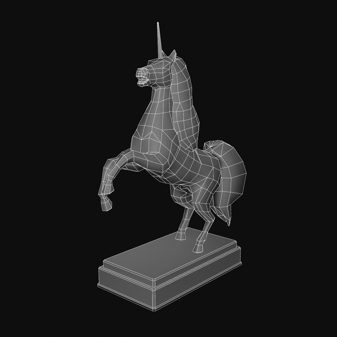3d Model Of Unicorn Statue