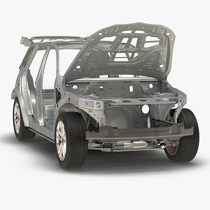 SUV Frame with Chassis 3 Rigged for Cinema 4D