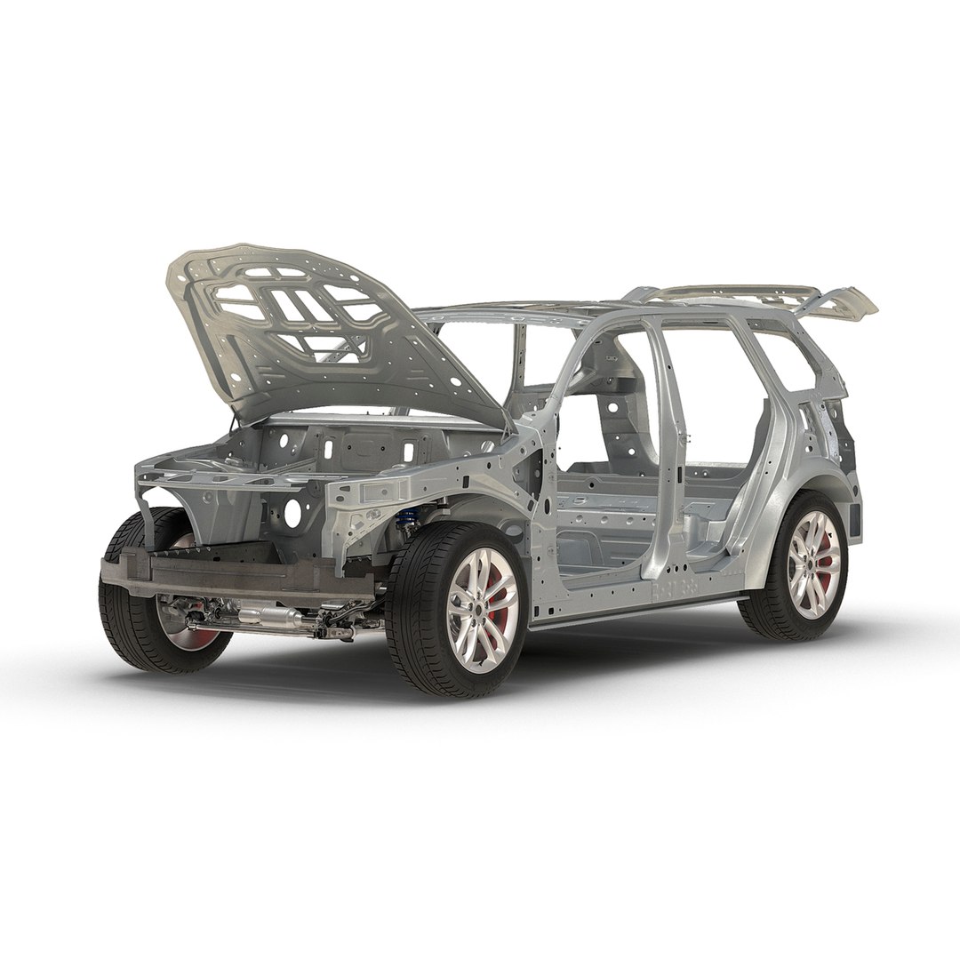SUV Frame with Chassis 3 Rigged for Cinema 4D 3D model preview