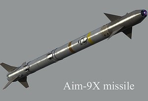 3d aim-9x missile