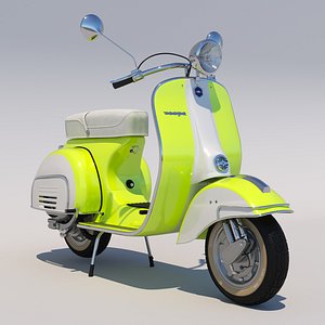 3D vespa scooter vintage