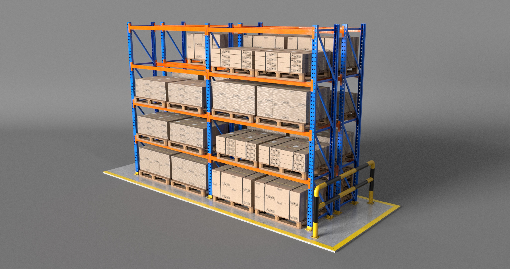 Pallet Rack 3D model - TurboSquid 1727536