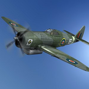 3D republic p-47d thunderbolt mk