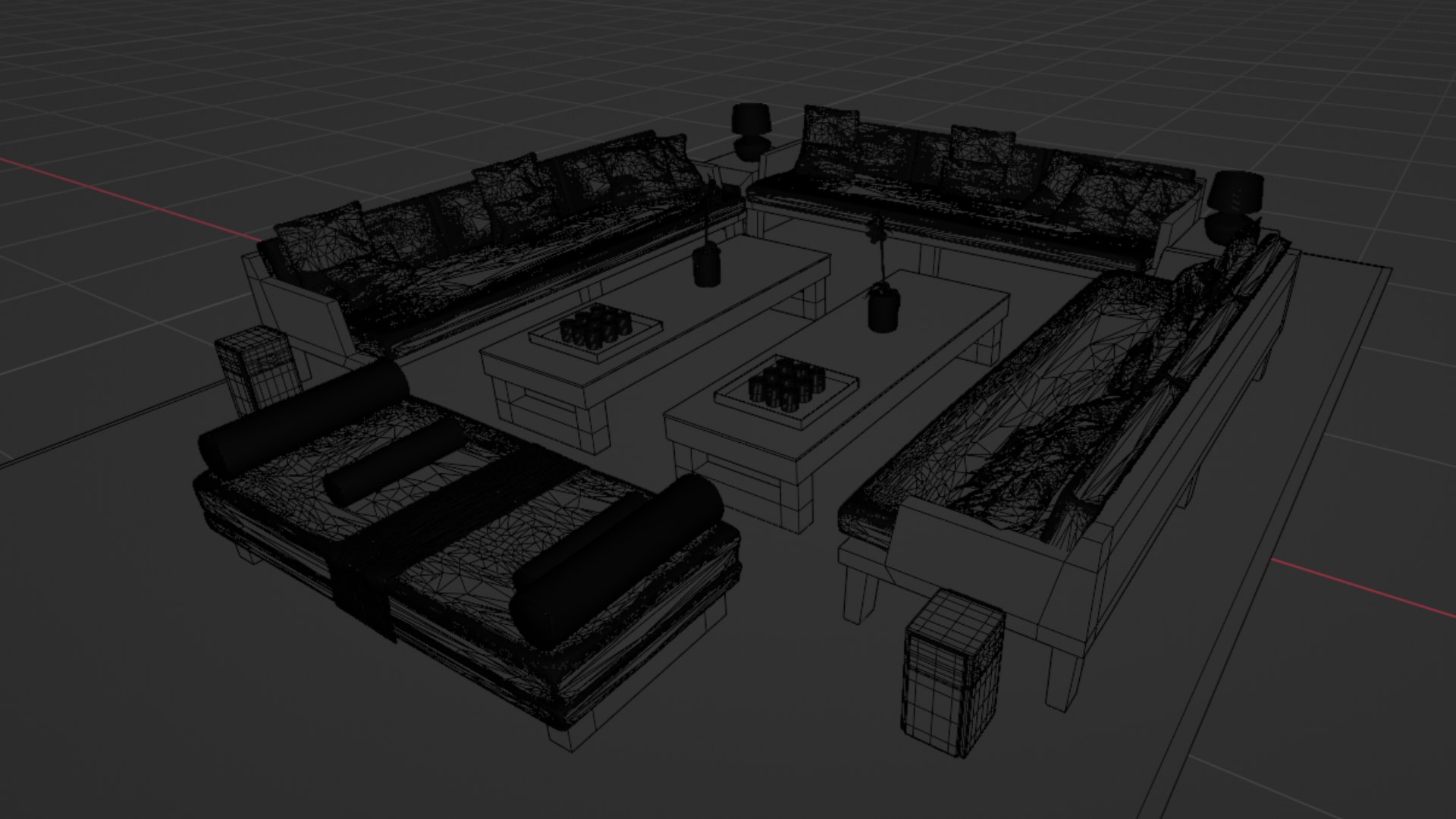 3D model Living Room Furniture Assets TurboSquid 2103930