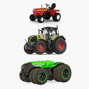 tractors rigged 3D