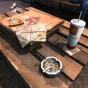 Fast food low poly