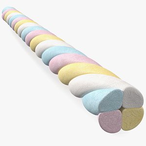 marshmallow candy twist 3D
