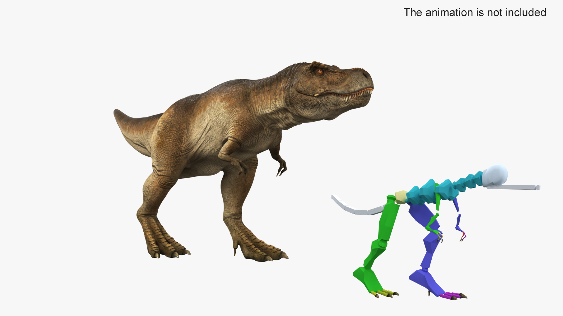 3D Model Tyrannosaurus Rex Dinosaur Rigged - TurboSquid 2382470
