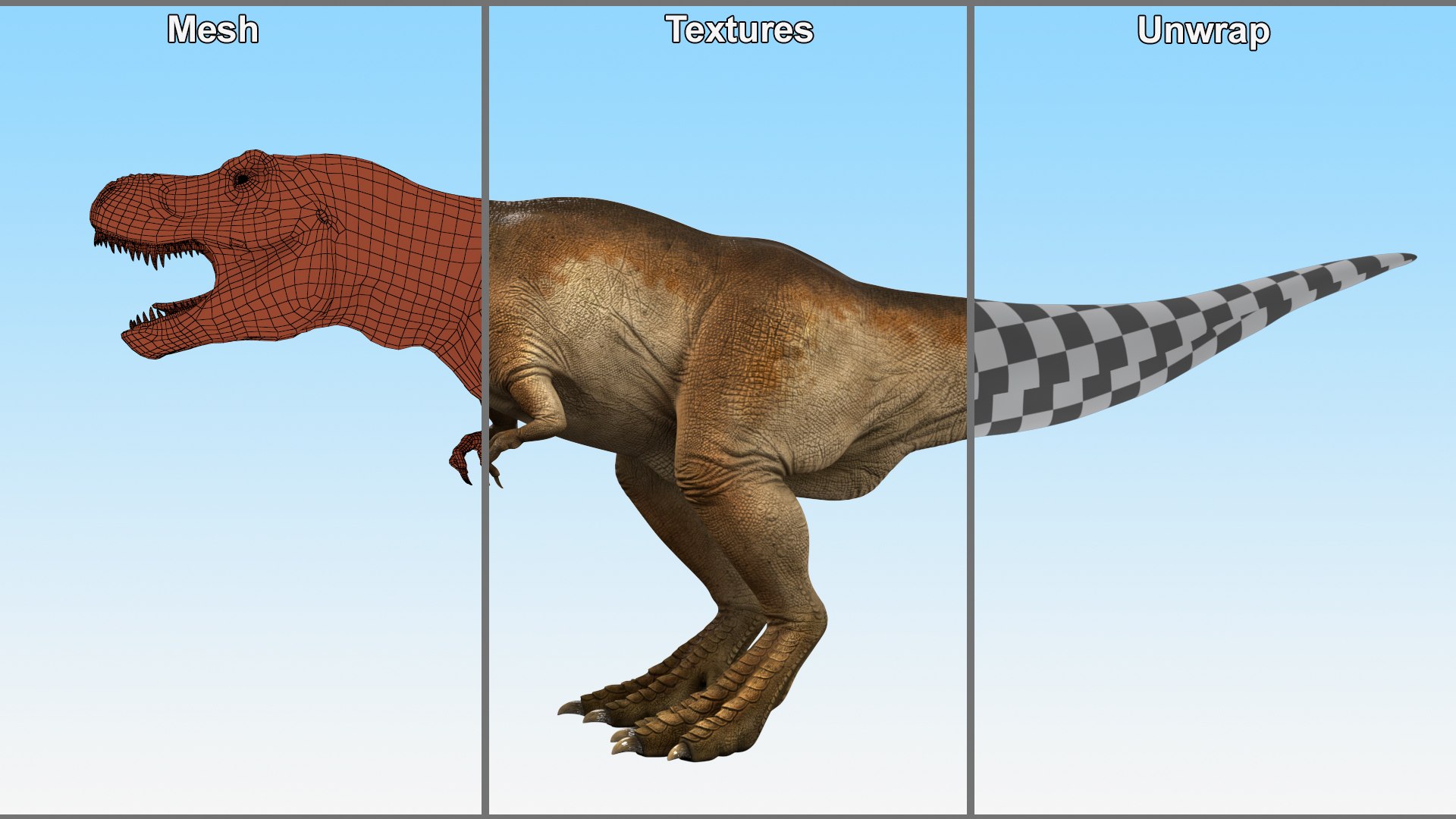 3D Model Tyrannosaurus Rex Dinosaur Rigged - TurboSquid 2382470
