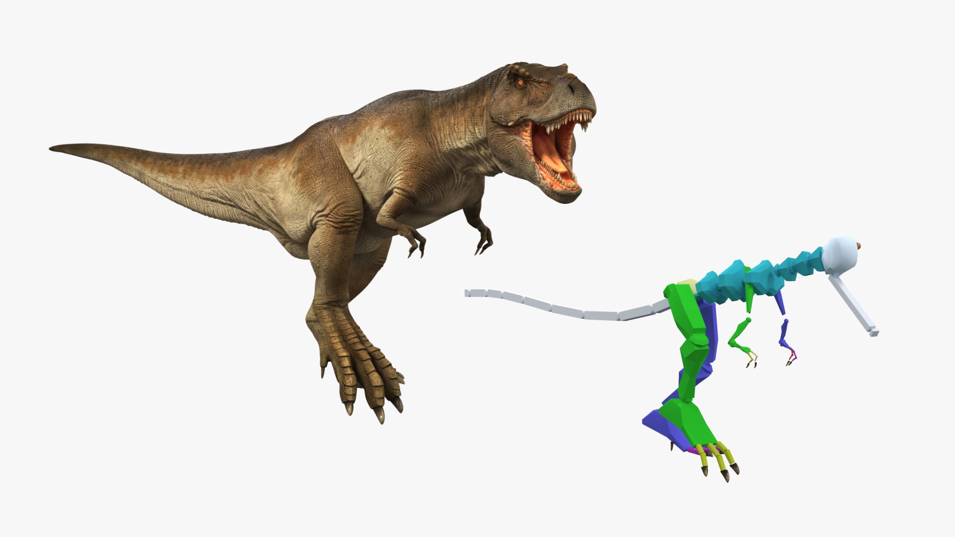 3D Model Tyrannosaurus Rex Dinosaur Rigged - TurboSquid 2382470