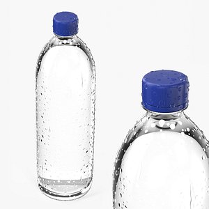 Water Bottle Condensation Droplets on Plastic