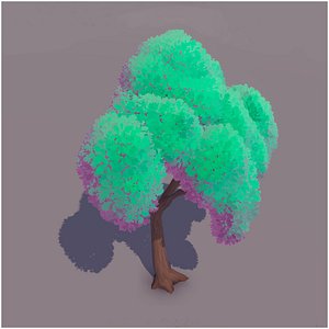 Fluffy tree 02 3D model
