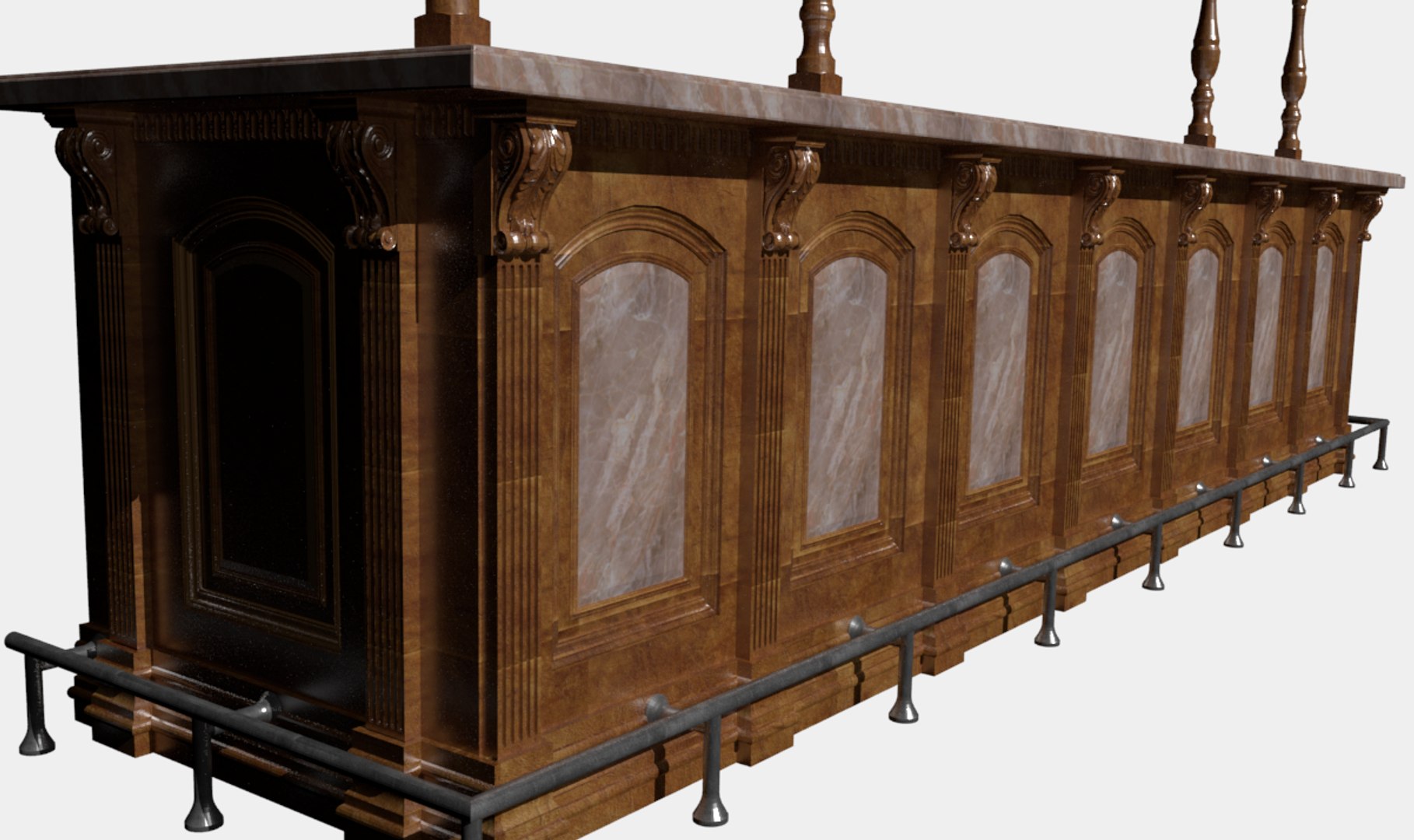Rack bar 3D model - TurboSquid 1282188