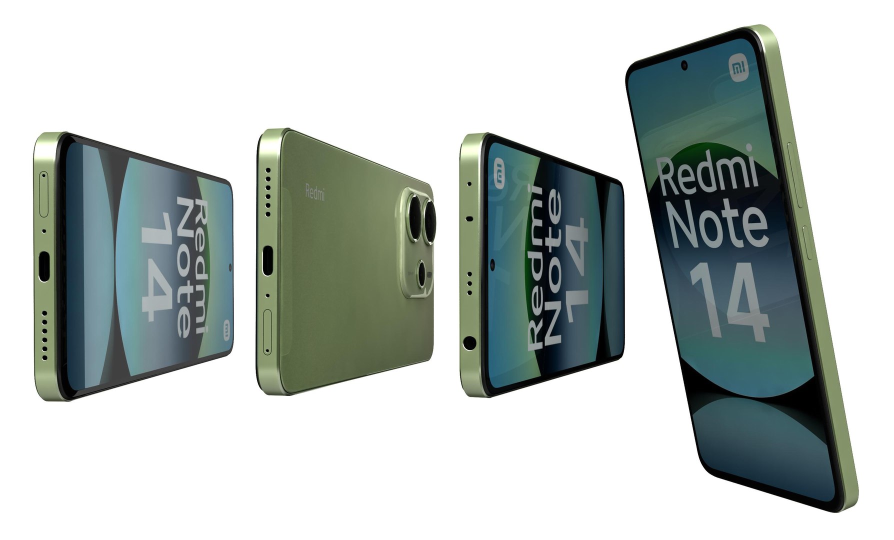 3D Xiaomi Redmi Note 14 Green - TurboSquid 2345063