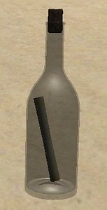 3D message bottle model