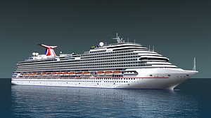 carnival cruise ship 3d model