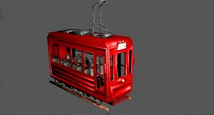 tram streetcar printable model 3D model