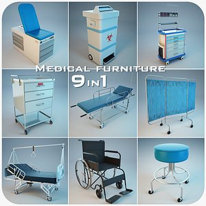 3d 9 in1 medical furniture