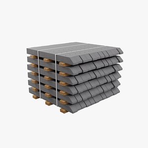 3D Stack of Concrete Spurs model