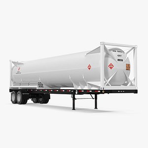 LNG Semi Trailer Gas Tank Trailer Rigged