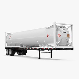 LNG Semi Trailer Gas Tank Trailer Rigged