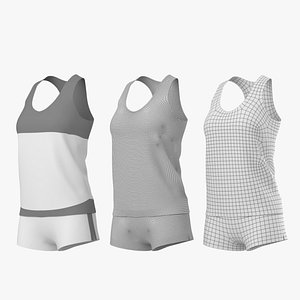 3D Woman Sportswear 03 Base Mesh Design Kit