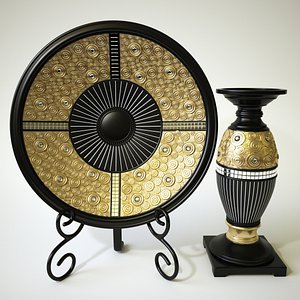 Iris Candle Holder and Plate