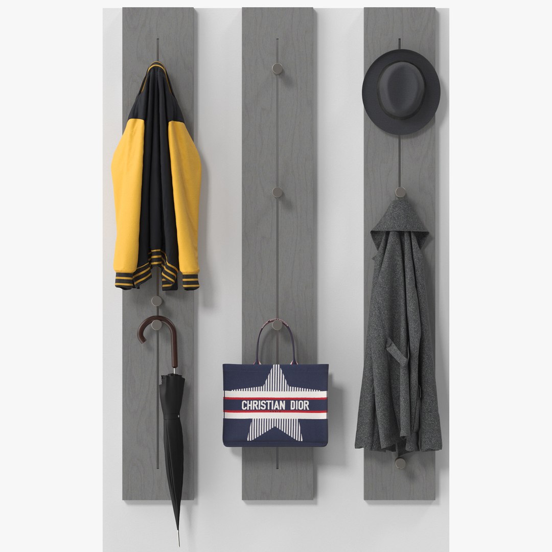 3D Pin Hang Coat Rack Model TurboSquid 1794669