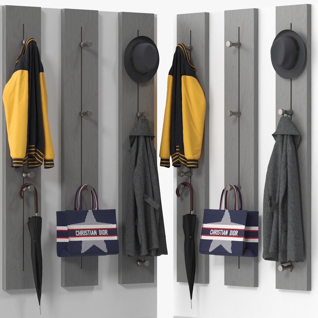 3D Pin Hang Coat Rack Model TurboSquid 1794669