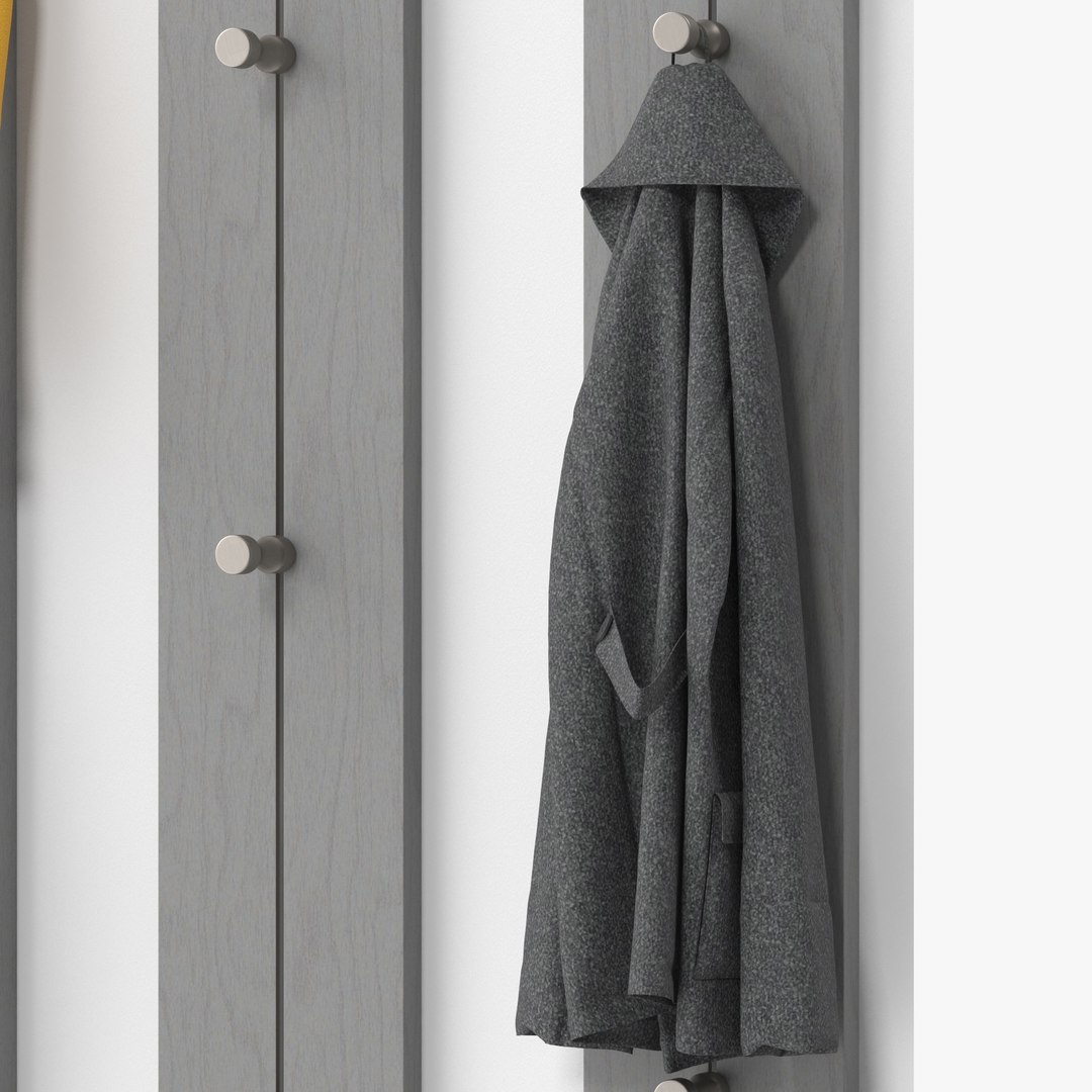 3D Pin Hang Coat Rack Model TurboSquid 1794669